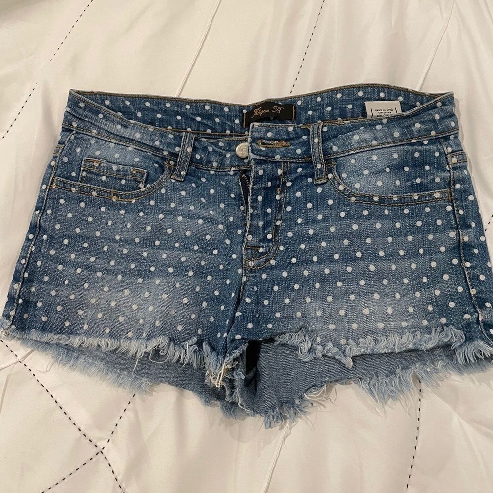 Polka Dot Jean Shorts 